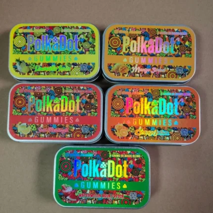 Polka dot Gummies box